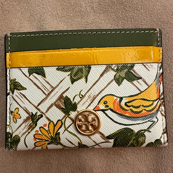 Tory Burch Robinson Print Coated Leather Card Case - Picture 1 of 5